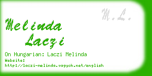 melinda laczi business card